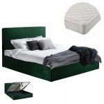 ΚΡΕΒΑΤΙ ΔΙΠΛΟ ΣΤΡΩΜΑ ALLIE HM21273 03 ΚΥΠΑΡΙΣΣΙ ΒΕΛΟΥΔΟ ΜΕ ΑΠΟΘ ΧΩΡΟ--160x200εκ c502843