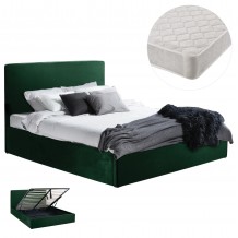 ΚΡΕΒΑΤΙ ΔΙΠΛΟ ΣΤΡΩΜΑ ALLIE HM21273 03 ΚΥΠΑΡΙΣΣΙ ΒΕΛΟΥΔΟ ΜΕ ΑΠΟΘ ΧΩΡΟ--160x200εκ c502843