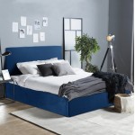 ΚΡΕΒΑΤΙ ΔΙΠΛΟ ΣΤΡΩΜΑ ALLIE HM21273 04 ΜΠΛΕ ΒΕΛΟΥΔΟ ΜΕ ΑΠΟΘ ΧΩΡΟ--ΓΙΑ 160x200εκ c502844