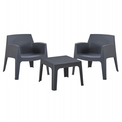 ΣΕΤ LOUNGE 3ΤΜΧ SLEEK HM21274 10 ΓΚΡΙ ΠΟΛΥΠΡΟΠΥΛΕΝΙΟ c502856