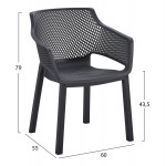 ΠΟΛΥΘΡΟΝΑ ΠΟΛΥΠΡΟΠΥΛΕΝΙΟΥ PEGGY HM6368 02 ΜΑΥΡΟ 60x55x79Υεκ c502857