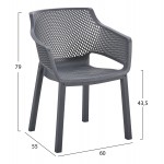 ΠΟΛΥΘΡΟΝΑ ΠΟΛΥΠΡΟΠΥΛΕΝΙΟΥ PEGGY HM6368 10 ΓΚΡΙ 60x55x79Υεκ c502858