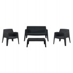 ΣΕΤ LOUNGE 4ΤΜΧ SLEEK HM21275 02 ΜΑΥΡΟ ΠΟΛΥΠΡΟΠΥΛΕΝΙΟ c502861