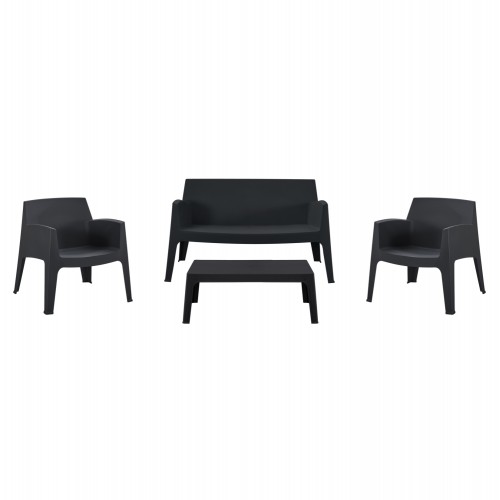 ΣΕΤ LOUNGE 4ΤΜΧ SLEEK HM21275 02 ΜΑΥΡΟ ΠΟΛΥΠΡΟΠΥΛΕΝΙΟ c502861