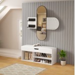 ΣΕΤ ΕΙΣΟΔΟΥ 2ΤΜΧ CHERYL HM21276 01 ΜΕΛΑΜΙΝΗ ΣΕ ΛΕΥΚΟ--ΟΨΗ ΜΑΥΡΟ ΜΑΡΜΑΡΟ c502865