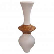 ΔΙΑΚΟΣΜΗΤΙΚΟ ΒΑΖΟ ΔΑΠΕΔΟΥ NEBULA HM4660 02S FIBER CEMENT ΛΕΥΚΟ--ΞΥΛΟ ΤΕΑΚ Φ45x120Υεκ c502874