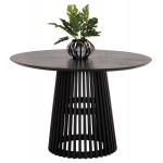 ΤΡΑΠΕΖΙ ΤΡΑΠΕΖΑΡΙΑΣ ΣΤΡΟΓΓΥΛΟ FRANTZ HM9388 02 ΜΑΣΙΦ ΞΥΛΟ MINDI BLACK Φ118x79Υεκ c502878