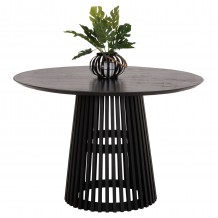 ΤΡΑΠΕΖΙ ΤΡΑΠΕΖΑΡΙΑΣ ΣΤΡΟΓΓΥΛΟ FRANTZ HM9388 02 ΜΑΣΙΦ ΞΥΛΟ MINDI BLACK Φ118x79Υεκ c502878