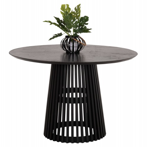 ΤΡΑΠΕΖΙ ΤΡΑΠΕΖΑΡΙΑΣ ΣΤΡΟΓΓΥΛΟ FRANTZ HM9388 02 ΜΑΣΙΦ ΞΥΛΟ MINDI BLACK Φ118x79Υεκ c502878