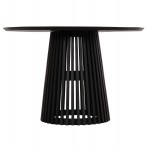 ΤΡΑΠΕΖΙ ΤΡΑΠΕΖΑΡΙΑΣ ΣΤΡΟΓΓΥΛΟ FRANTZ HM9388 02 ΜΑΣΙΦ ΞΥΛΟ MINDI BLACK Φ118x79Υεκ c502878