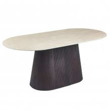 ΤΡΑΠΕΖΙ ΟΒΑΛ CATER HM18320 ΚΕΡΑΜΙΚΟ TOP ΟΨΗ ΤΡΑΒΕΡΤΙΝΑΣ-MDF ΒΑΣΗ 188x98x78Υεκ c502881