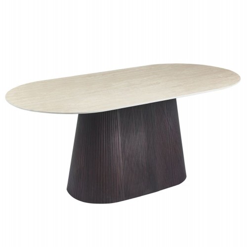 ΤΡΑΠΕΖΙ ΟΒΑΛ CATER HM18320 ΚΕΡΑΜΙΚΟ TOP ΟΨΗ ΤΡΑΒΕΡΤΙΝΑΣ-MDF ΒΑΣΗ 188x98x78Υεκ c502881