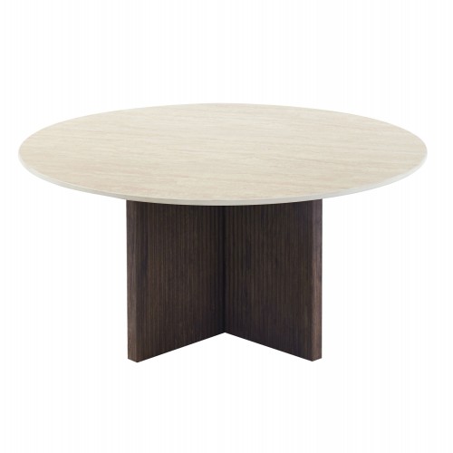 ΤΡΑΠΕΖΙ ΣΑΛΟΝΙΟΥ SKY HM18329 ΚΕΡΑΜΙΚΟ TOP ΟΨΗ ΤΡΑΒΕΡΤΙΝΑΣ-MDF ΒΑΣΗ Φ80x40Υεκ c502889