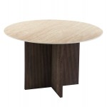 ΤΡΑΠΕΖΙ ΤΡΑΠΕΖΑΡΙΑΣ ΣΤΡΟΓΓΥΛΟ SKY HM18331 ΚΕΡΑΜΙΚΟ TOP ΟΨΗ ΤΡΑΒΕΡΤΙΝΑΣ Φ120x76Υεκ c502891