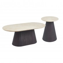 ΣΕΤ 2ΤΜΧ ΤΡΑΠΕΖΙΑ ΣΑΛΟΝΙΟΥ CATER HM21260 ΚΕΡΑΜΙΚΟ TOP ΟΨΗ ΤΡΑΒΕΡΤΙΝΑΣ-MDF ΒΑΣΗ ΚΑΦΕ c502894