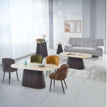 ΣΕΤ 3 ΤΡΑΠΕΖΙΑ 1 ΚΟΝΣΟΛΑ CATER HM21261 ΚΕΡΑΜΙΚΟ TOP ΟΨΗ ΤΡΑΒΕΡΤΙΝΑΣ-MDF ΒΑΣΗ ΚΑΦΕ c502895