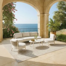 LA LUNA ΣΑΛΟΝΙ SET 1 2 1 OFF WHITE c502939