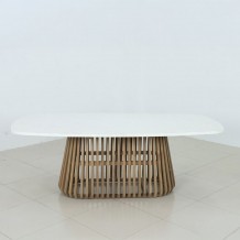 SIRACUSA ΤΡΑΠΕΖΙ ΛΕΥΚΟ 220x110x79cm c502973