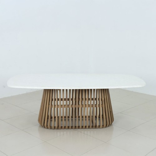 SIRACUSA ΤΡΑΠΕΖΙ ΛΕΥΚΟ 220x110x79cm c502973