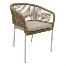 TONDO ΚΑΡΕΚΛΑ CARAMEL OFF WHITE 62x57x80cm c502979