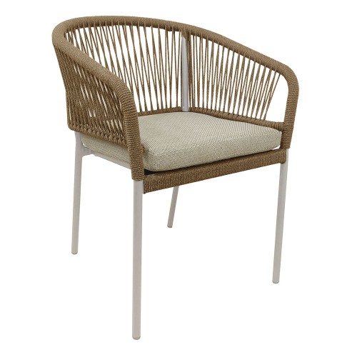 TONDO ΚΑΡΕΚΛΑ CARAMEL OFF WHITE 62x57x80cm c502979