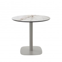 UNO ΤΡΑΠΕΖΙ ΛΕΥΚΟ ΜΕ ΟΨΗ ΜΑΡΜΑΡΟΥ ΓΚΡΙ 80x80x74cm c502992