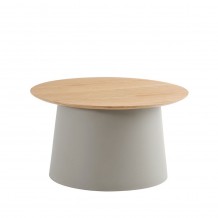 ZENTRA COFFEE TABLE ΦΥΣΙΚΟ ΓΚΡΙ 70x70x39cm c503008