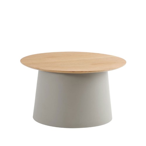 ZENTRA COFFEE TABLE ΦΥΣΙΚΟ ΓΚΡΙ 70x70x39cm c503008