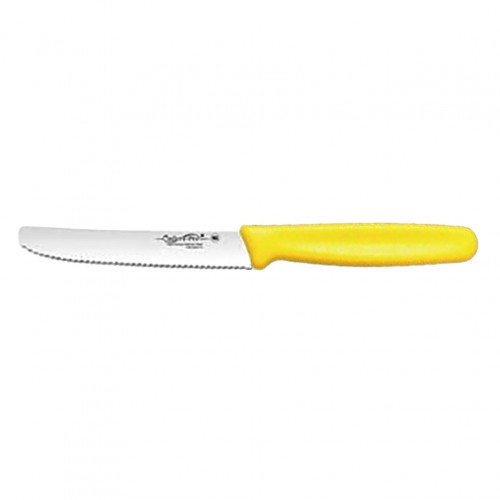 Μαχαίρι με λάμα 10cm οδοντωτό στρογγυλό κίτρινη λαβή Cutlery Pro Σετ 2 c503409