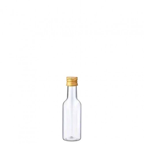 Μπουκάλι γυάλινο 50ml με πωμα χρυσό 3x11 8cm Σετ 24 c503446