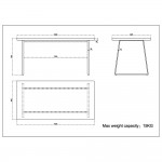 PLEGMA ΤΡΑΠΕΖΙ SONOMA ΜΑΥΡΟ 160x80x76 c503480