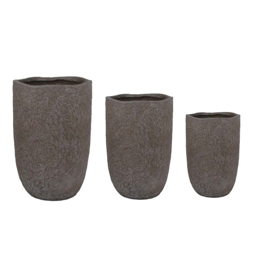 SOLIN ΚΑΣΠΩ SET 3ΤΜΧ 44x44x66 5cm MgO ΓΚΡΙ ΣΚΟΥΡΟ c503514