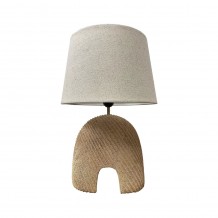 CAPSULE ΦΩΤΙΣΤΙΚΟ ΕΠΙΤΡΑΠΕΖΙΟ 30 5x30 5x45cm POLYRESIN TERRACOTTA ΑΝΟΙΧΤΟ ΥΦΑΣΜΑ OFF WHITE c503535