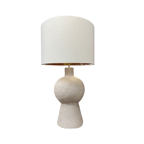 CAPELLE ΦΩΤΙΣΤΙΚΟ ΕΠΙΤΡΑΠΕΖΙΟ 30 7x30 7x55cm POLYRESIN OFF WHITE ΥΦΑΣΜΑ ΛΕΥΚΟ c503536