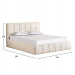 ΚΡΕΒΑΤΙ ΔΙΠΛΟ EDDY HM731 03 ΜΠΕΖ ΜΠΟΥΚΛΕ ΑΠΟΘΗΚΕΥΤΙΚΟΣ ΧΩΡΟΣ--ΣΤΡΩΜΑ 160x200εκ c503547