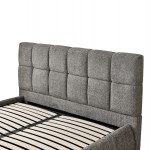 ΚΡΕΒΑΤΙ ΔΙΠΛΟ EDDY HM731 01 ΓΚΡΙ ΜΠΟΥΚΛΕ ΑΠΟΘΗΚΕΥΤΙΚΟΣ ΧΩΡΟΣ--ΣΤΡΩΜΑ 160x200εκ c503548