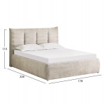 ΚΡΕΒΑΤΙ ΔΙΠΛΟ SANDRA HM732 03 ΜΠΕΖ ΥΦΑΣΜΑ ΑΠΟΘΗΚΕΥΤΙΚΟΣ ΧΩΡΟΣ--ΣΤΡΩΜΑ 160x200εκ c503550