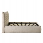 ΚΡΕΒΑΤΙ ΔΙΠΛΟ SANDRA HM732 03 ΜΠΕΖ ΥΦΑΣΜΑ ΑΠΟΘΗΚΕΥΤΙΚΟΣ ΧΩΡΟΣ--ΣΤΡΩΜΑ 160x200εκ c503550