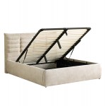 ΚΡΕΒΑΤΙ ΔΙΠΛΟ SANDRA HM732 03 ΜΠΕΖ ΥΦΑΣΜΑ ΑΠΟΘΗΚΕΥΤΙΚΟΣ ΧΩΡΟΣ--ΣΤΡΩΜΑ 160x200εκ c503550