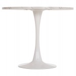 ΤΡΑΠΕΖΙ ΤΡΑΠΕΖΑΡΙΑΣ ROLLO HM9421 11 ΣΤΡΟΓΓΥΛΟ WHITE MARBLE Φ90x74Υεκ c503551