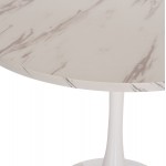 ΤΡΑΠΕΖΙ ΤΡΑΠΕΖΑΡΙΑΣ ROLLO HM9421 11 ΣΤΡΟΓΓΥΛΟ WHITE MARBLE Φ90x74Υεκ c503551