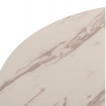 ΤΡΑΠΕΖΙ ΤΡΑΠΕΖΑΡΙΑΣ ROLLO HM9421 11 ΣΤΡΟΓΓΥΛΟ WHITE MARBLE Φ90x74Υεκ c503551