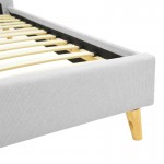 Κρεβάτι LumiLux pakoworld ύφασμα σε γκρι απόχρωση 100x200εκ c503557