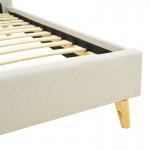 Κρεβάτι LumiLux pakoworld ύφασμα σε μπεζ απόχρωση 100x200εκ c503558