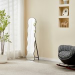 Καθρέπτης Waven pakoworld σε μαύρη απόχρωση 38x28x148εκ c503559