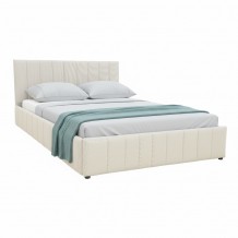 Κρεβάτι Snuggle pakoworld με αποθηκευτικό χώρο ύφασμα μπεζ 160x200εκ c503562