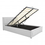 Κρεβάτι Huga pakoworld με αποθηκευτικό χώρο ύφασμα γκρι 120x200εκ c503566