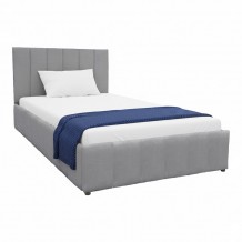 Κρεβάτι Snuggle pakoworld με αποθηκευτικό χώρο βελούδο γκρι 120x200εκ c503568