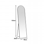 Καθρέπτης Plaza pakoworld αλουμίνιο σε μαύρη απόχρωση 40x28x150εκ c503578