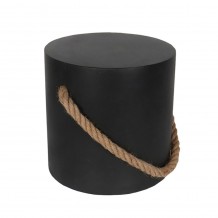 ΤΕΝΟ SIDE TABLE ΜΕ ΣΧΟΙΝΙ ΜΑΥΡΟ ΦΥΣΙΚΟ 40x40x40cm c503587